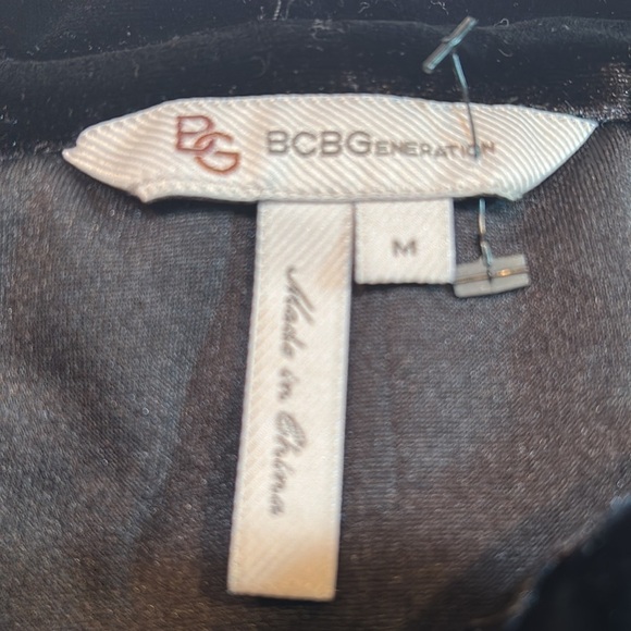 BCBGENERATION Winter Black Velvet Drawstring Skirt Size M - Picture 4 of 6